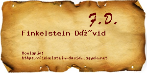 Finkelstein Dávid névjegykártya